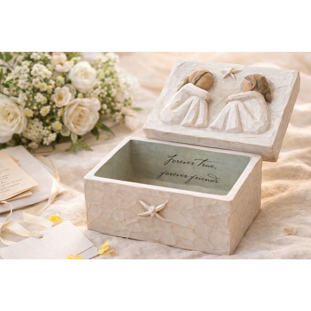 Willow Tree Friendship Keepsake Box Susan Lordi 2003 Forever True Friends